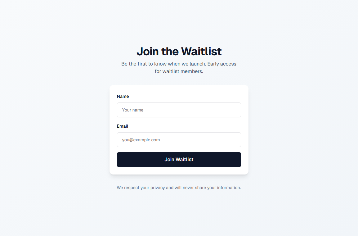 Waitlist Platform Dashboard